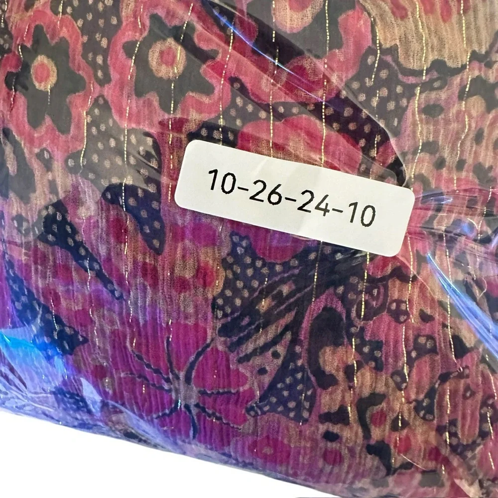 A.L.C. Women’s 4 Hayley Printed Top Silk Blend Chiffon Flutter Sleeve Blouse - Picture 14 of 14